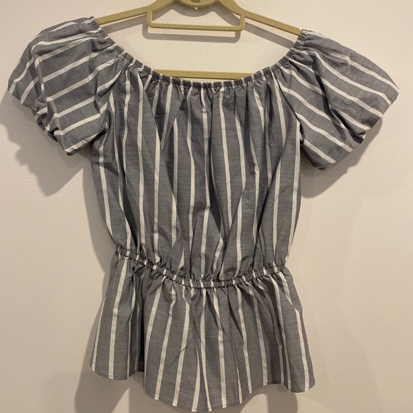 Dynamite Puffy sleeve off shoulder peplum top - Picture 1 of 3